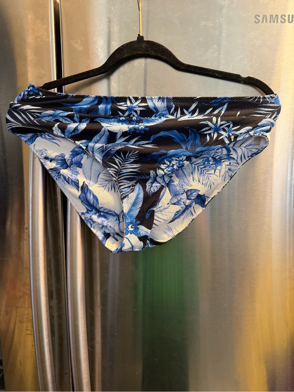 Target Blue and White Floral Bikini Bottom